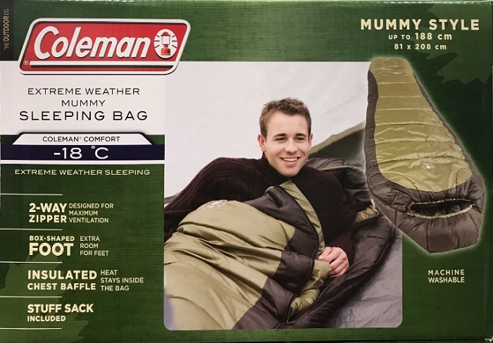 コストコ　コールマン ノースリム マミー型寝袋